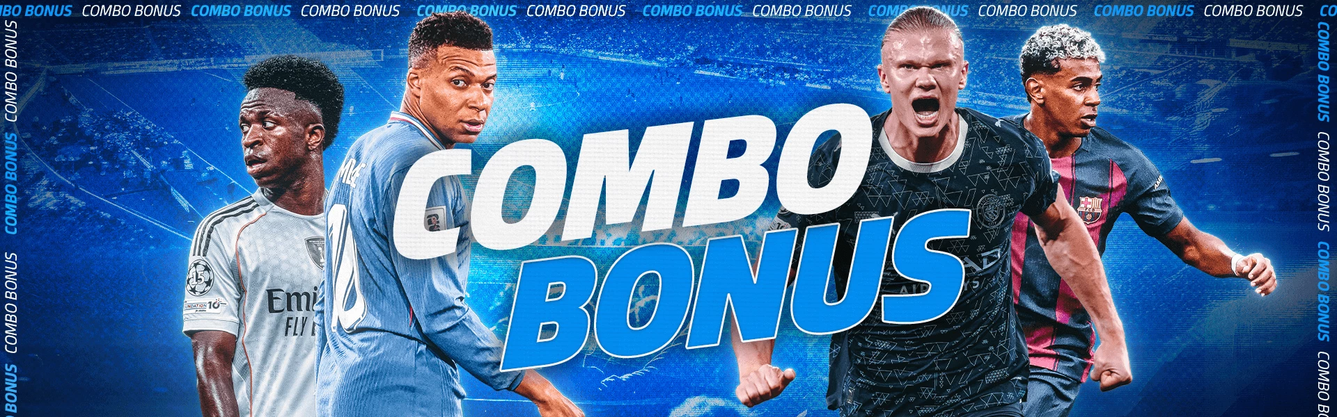 Визуализация на комбинирания бонус Palmsbet, показваща слот машини и спортни залози